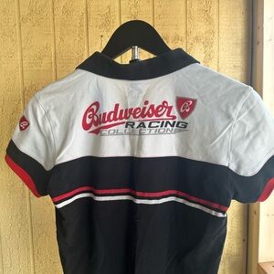 Budweiser Racing Collection Shirt in Black, White, and Red